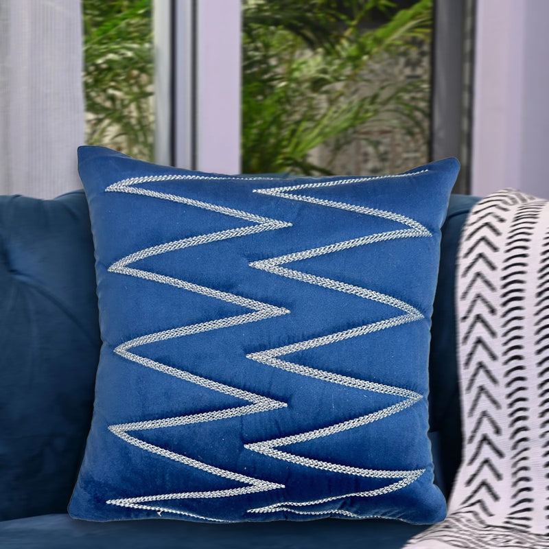 Fabrique Wave Geometrical Cushion Cover (Blue) - 40 x 40 cm 1 Unit