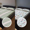 VAA Cotton Double Bedsheet 140 GSM-White & Green Set of 2