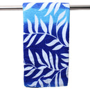 EW Printed Leaf Collection Bath Towel - Blue - 70x140 cm 1 Unit