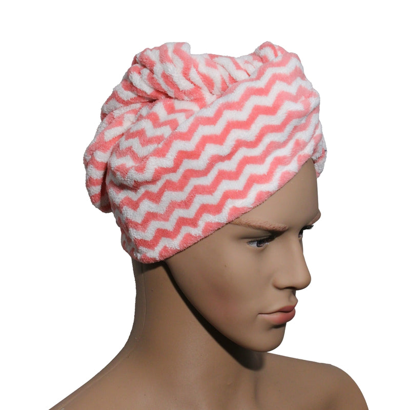 EW Hair Wrap Absorbent Towel for Hair-Drying - Rust - 25x65 cm 1 Unit