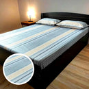 VAA Microfibre Double Bedsheet 140 GSM - Grey (Stripes) 224x243 cm