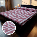 VAA Microfibre Double Bedsheet 140 GSM - Pink (Hemisphere) 224x243 cm