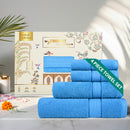 Trident Celebration Towel Set ( Perfect Blue ) - Set Of 4 1 Unit