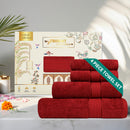 Trident Celebration Towel Set ( Lovely Red ) - Set Of 4 1 Unit