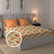 Trident Moments Double Bedsheet (FROR) 120 TC - Floral Orange (228x254 cm) 1 Unit