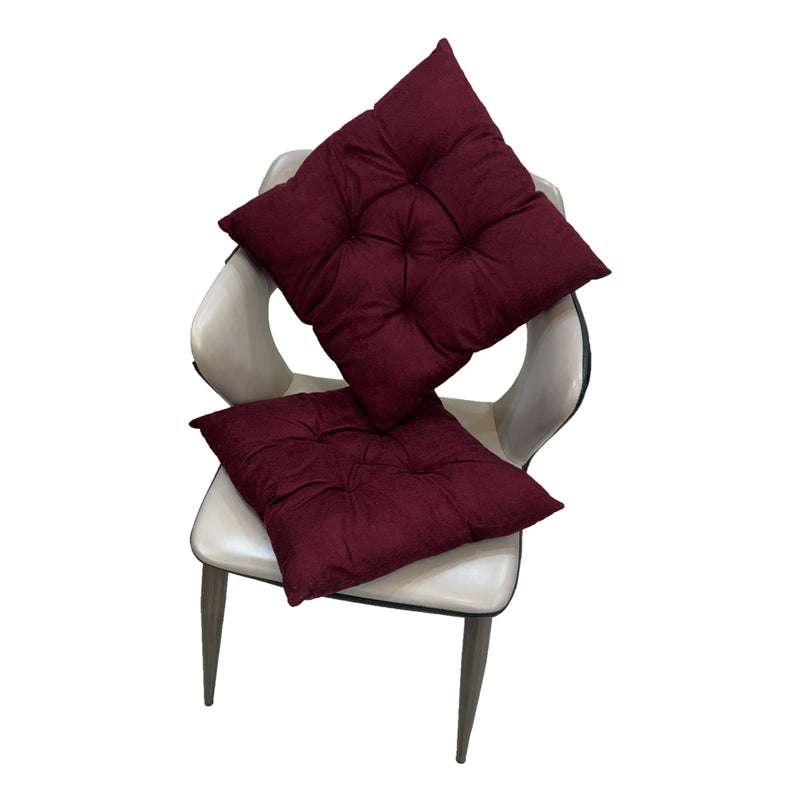 Saaks Chairpad Cushion 40x40 cm - Wine (Set Of 2) 1 Unit