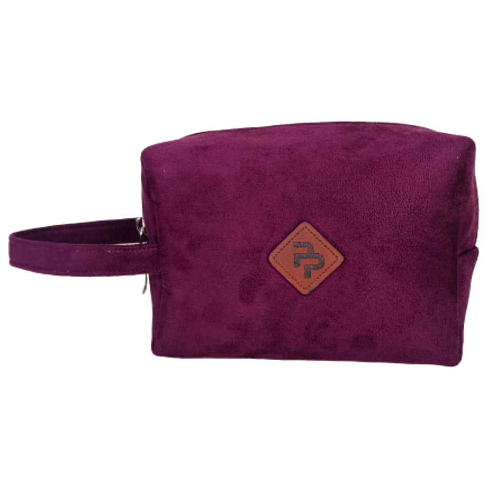 Pick Pocket Suede Makeup Organiser - Maroon 1 Unit