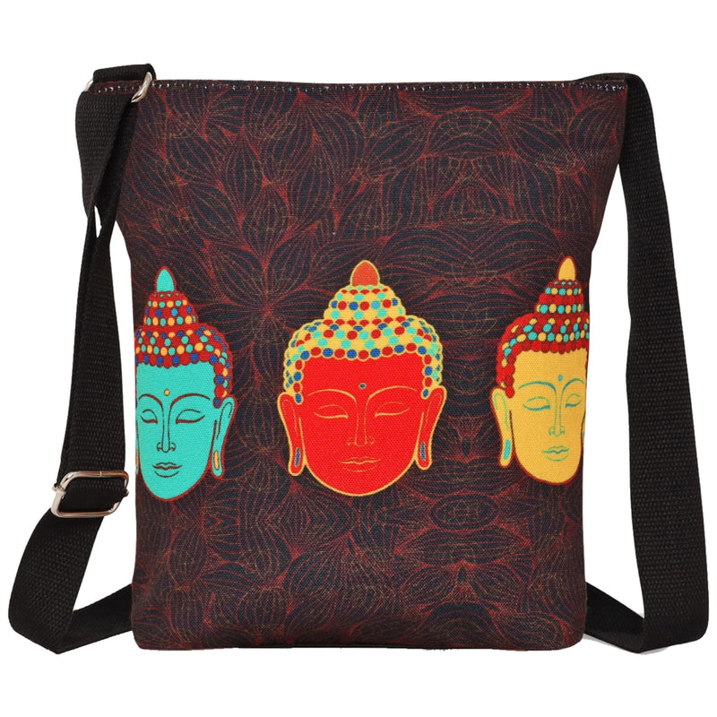 Sabhyata Buddha Design Sling Bag (SS06-03) - Black 1 Unit