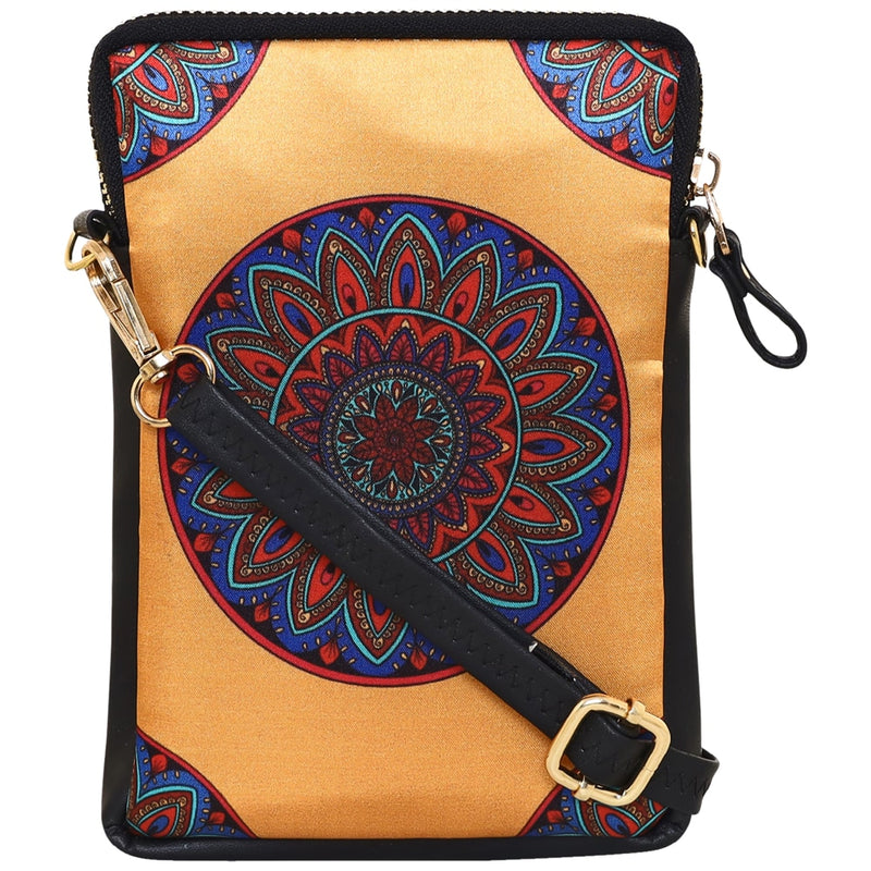 Sabhyata Mandala Design Sling Bag (SM02-07) - Yellow 1 Unit