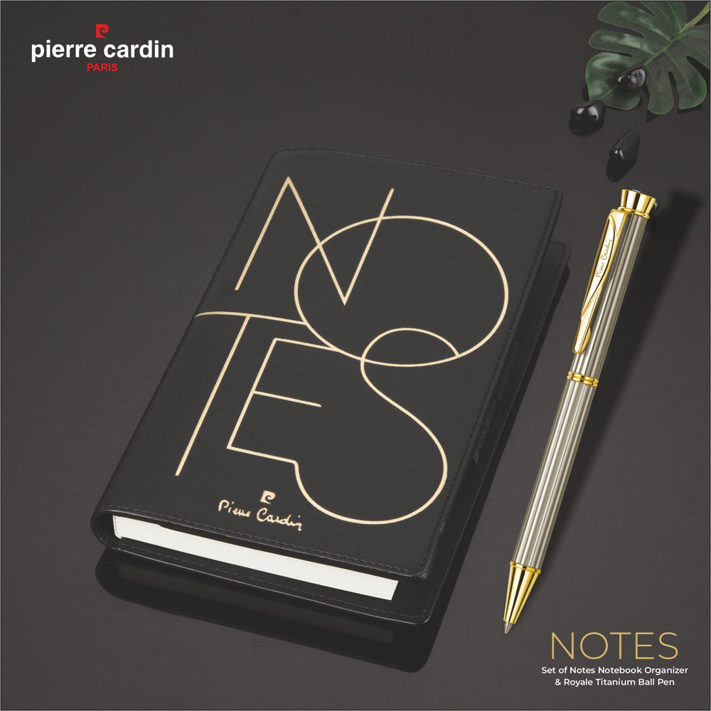 Pierre Cardin Notes Set of Black Diary and Royale SG Ball Pen 1 Unit