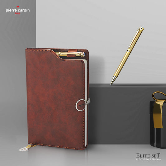 Pierre Cardin Elite Gift Set of Diary in Brown Colour & Ball Pen 1 Unit