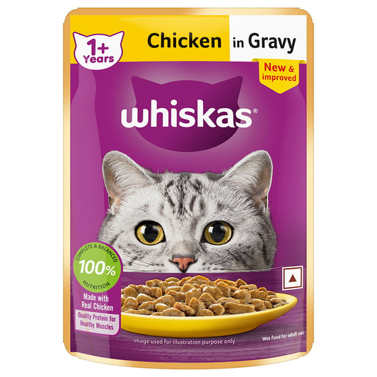 Whiskas Adult Chicken In Gravy (1+ Years) 80 g