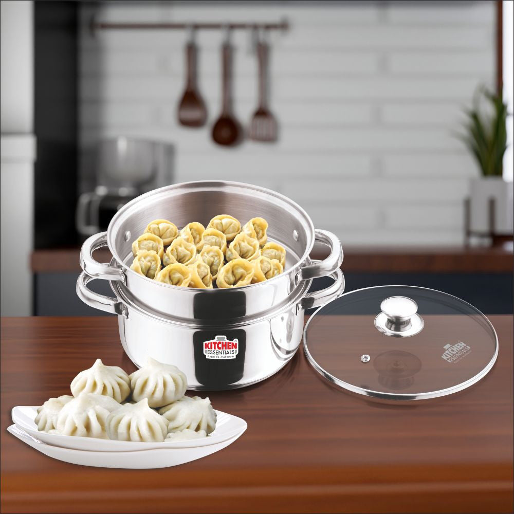 Stainless Steel Modak Maker with Glass Lid 1 Unit