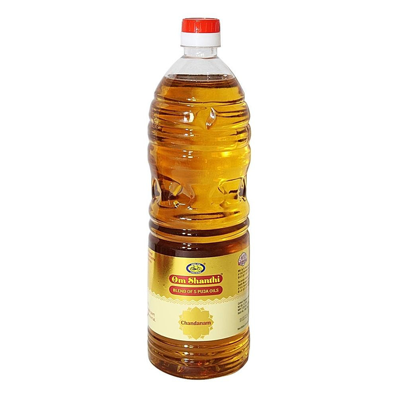 Om Shanthi Chandanam Pure Puja Oil 1 Litre