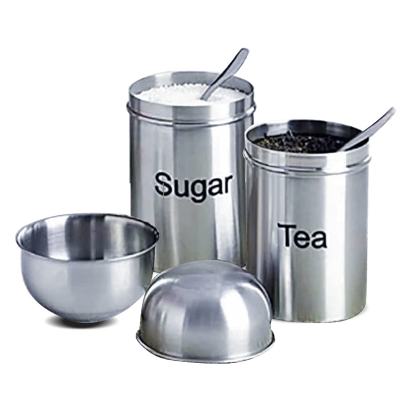 Stainless Steel Tea Time Canister 2 Pieces