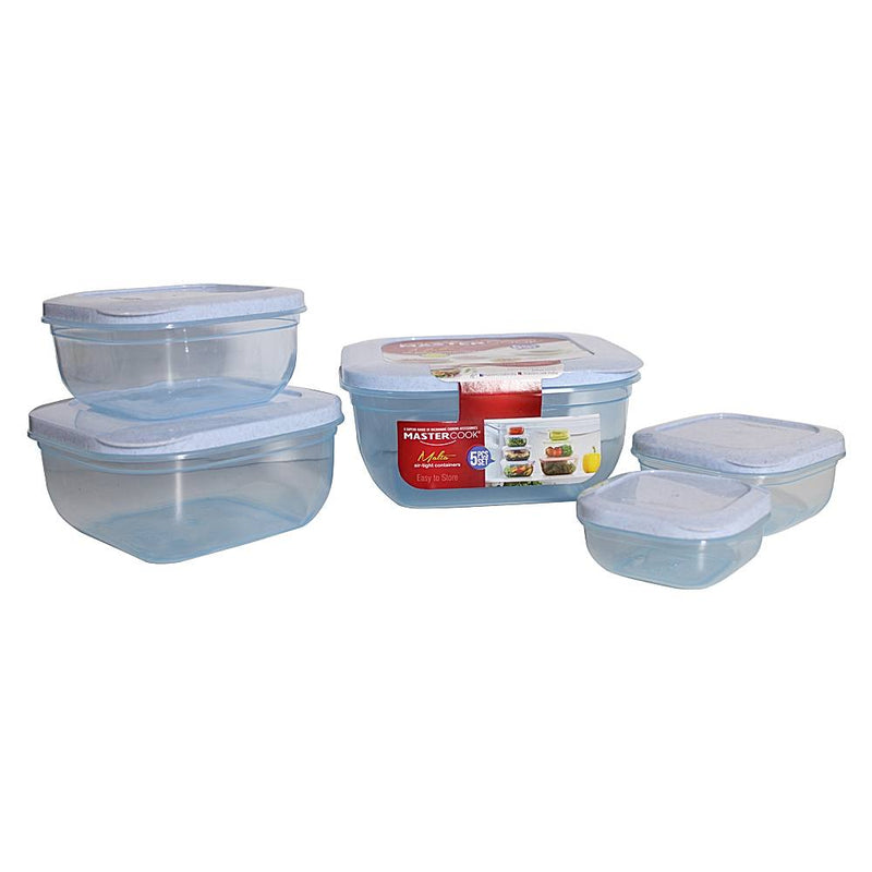 Mastercook Malta Square Container Set - 5 Pieces 1 Unit