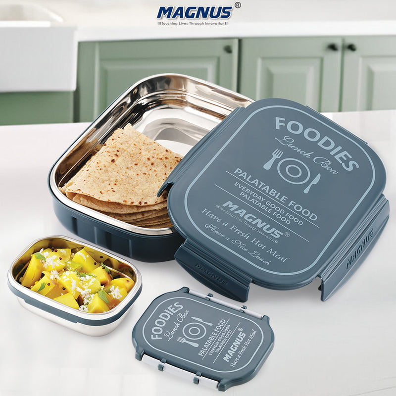 Magnus 4206PPI Stainless Steel Lunch Box - Grey 1 U