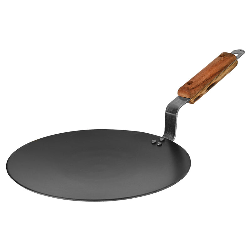 KYYTE Iron Sheet Metal Roti Tawa - Black 25 cm