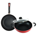 Macclite Alpha Non - Stick Aluminium Gift Set - Red Pack of 3