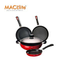 Macclite Non-Stick Aluminium Pentagon Gift Set - Red Pack of 5