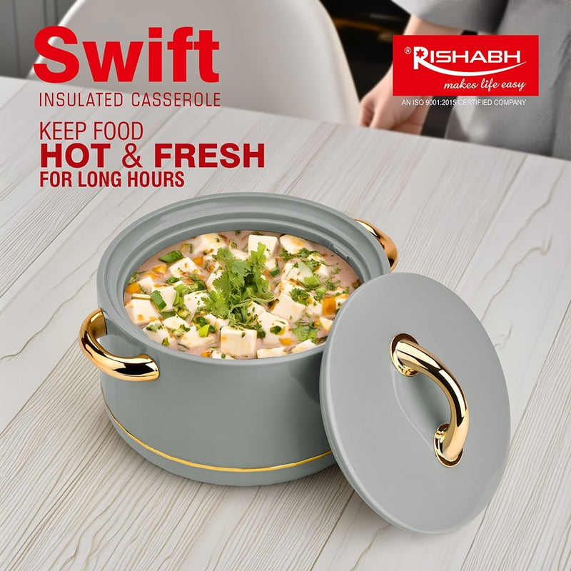 Rishabh Swift Insulated Casserole - Grey 1.9 L