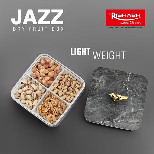 Rishabh Jazz 4 Multipurpose Container (Dry Fruits Box) - Grey 1 Unit