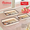 Rishabh Victoria Premium Serving Tray Set - White & Brown Set of 3