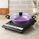 Wonderchef Tivoli Kadai With Lid - Purple 24 cm