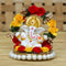 Ecraftindia Lord Ganesha Idol On Decorative Handcrafted Plate 1 Unit