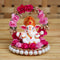 Ecraftindia Lord Ganesha Idol Pink & Red Flowers 1 Unit