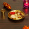 Ecraftindia Brass Pooja Thali Golden 5 Pieces