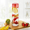 Cello H2O Glass Fridge Water Bottle with Plastic Cap Red - 920 ml 1 Unit