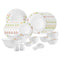 Cello Opalware Dazzle Series Secret Garden Dinner Set - White - 35 Piece 1 Unit