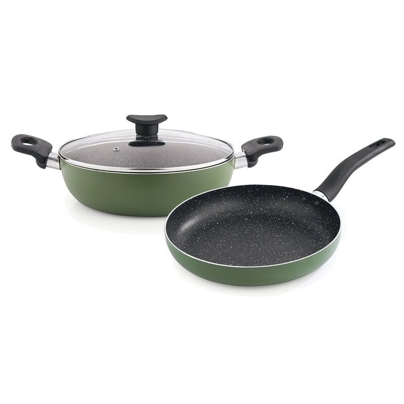 Bergner Non-Stick Induction Base Dahlia Cookware Set (Green) - 3 Pieces 1 Unit