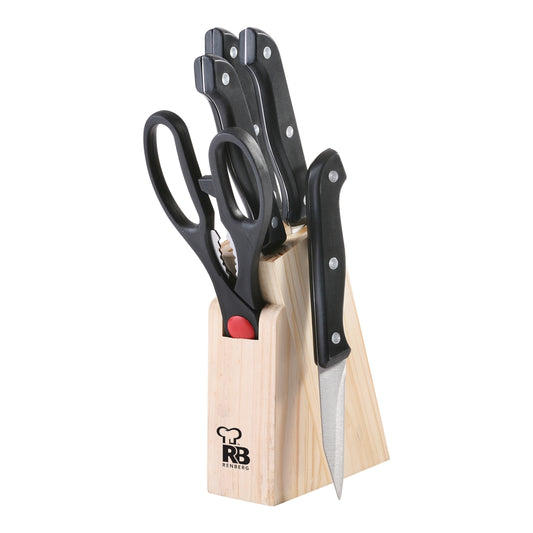 Bergner Renberg Knife Set (Black) - 6 Pieces 1 Unit