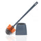 Chakaachak Glide Toilet Brush With Container - Grey & Orange 1 Unit