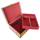 Karv Lockable Printed Faux Leather Jewellery Box - Medium (Pink) 1 Unit