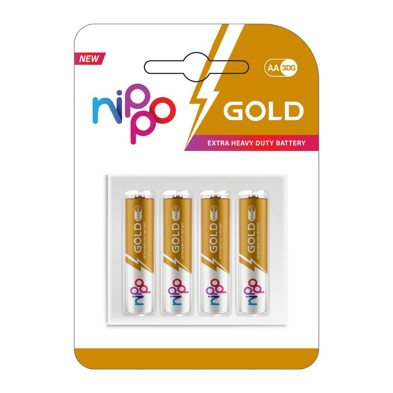 Nippo 3DG Gold AA Battery 4 Units