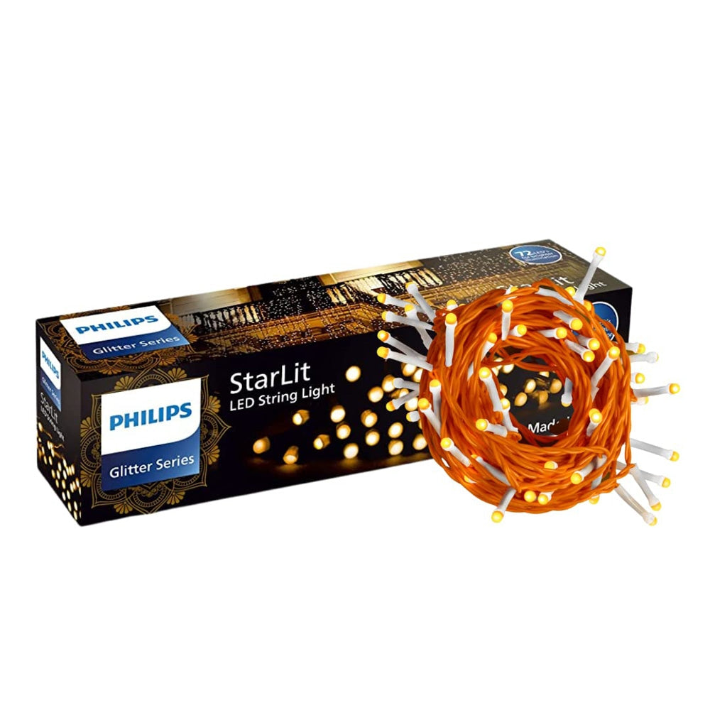 Philips 6W 72 LED StarLit String Light (Amber) - 12 Meter 1 Unit