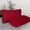 Pillow Cover Cotton Maroon - 16x24 Inches 2 Units