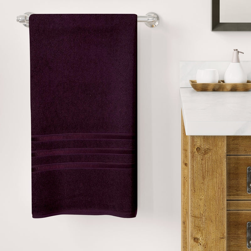 Trident CL Bath Towel 400 GSM (Black Currant) 70 x 140 cm 1 Unit