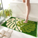 Roseate Two leaf Microfibre Bath Mat (P1) - Green 40x60 cm