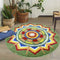 Roseate Rangoli Microfibre Round Floor Mat (03) 60x60 cm