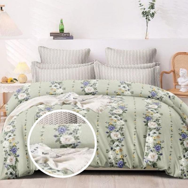 VAA Single Micro Comforter Floral - Green 137 x 218 cm