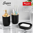 Rishabh Superbath Stylish Bathroom Accessories Set - Black Set of 3