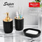 Rishabh Superbath Stylish Bathroom Accessories Set - Black Set of 3