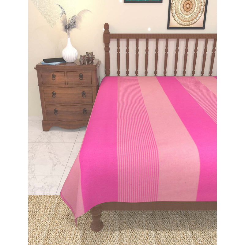 Athom Living Cotton Chaddar Single Stripes (Pink) - 145x224 cm 1 Unit