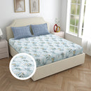 Salona Bichona Bliss Cotton Double Bedsheet 180Tc (008B) Blue - 220x265 cm 1 Unit