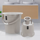 Kolorr Plastic Luxe Bath Set - Sand Stone Set Of 3