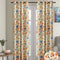 Cortina Fire linen Printed 7 Feet Door Curtain - Coffee 115x213 cm